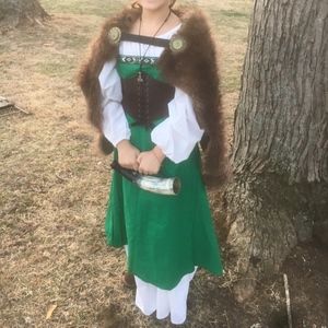 Custom made girls Viking costume